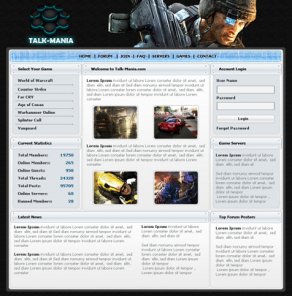 Game Layout with Scratched Menu