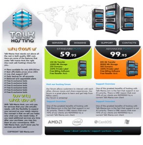 Dedicated Hosting Layout