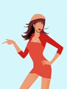 Pretty Girl in Christmas Suit (Part 1)