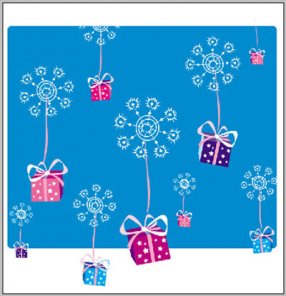 Gifts Snowing on Christmas