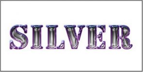 Silver/Metallic Type Text