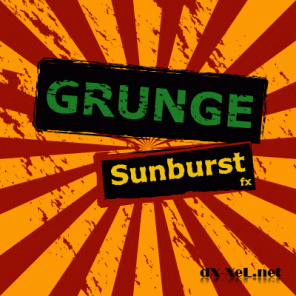 Grunge sunburst effect