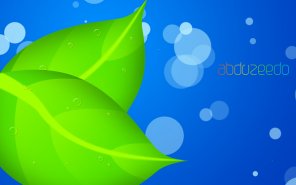 Splashy Leaf Wallpaper