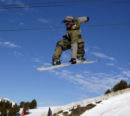 big typography snowboarding poster