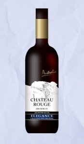 Create a realistic wine bottle illustration from scratch