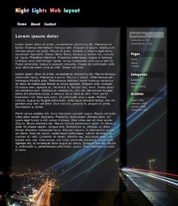 Night Website Layout