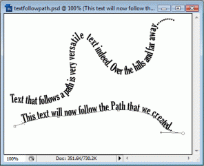 Making text follow a path