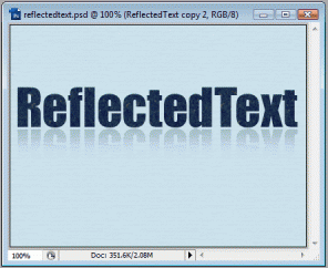 Glass-like Reflecting Text