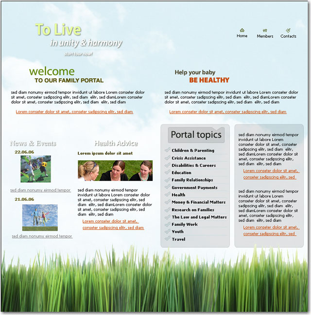 Family Web Layout