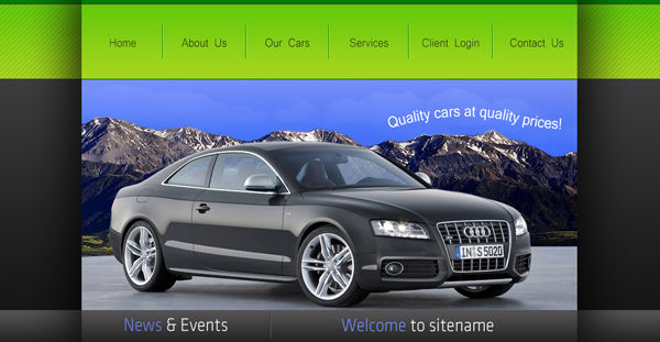 Good Looking Web 2.0 Car Header