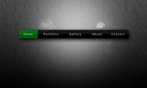 Simple glossy navigation bar design in photoshop