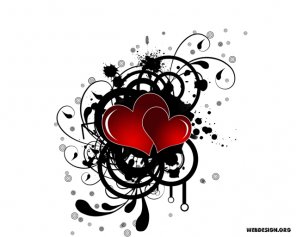 Hearts on a sun rays background wallpaper exclusive tutorial