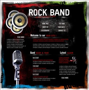Rock Band Layout - Music Layout