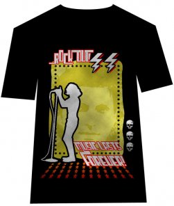 Design a retro rock t shirt design