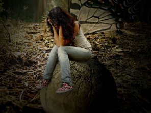 Photo manipulation lonely fairy