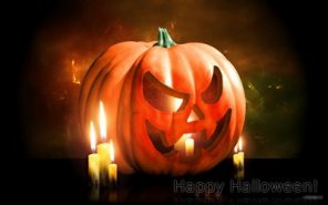 Design a halloween pumpkin wallpaper in gimp