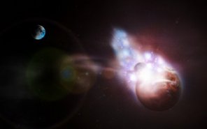 Fiery Space Explosion in Gimp