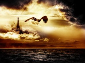 Design a Surreal Floating Eiffel Tower Scene In Photoshop