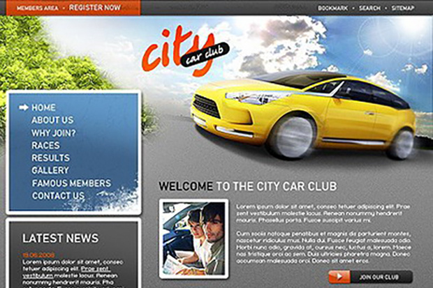 How to create a website for a car club