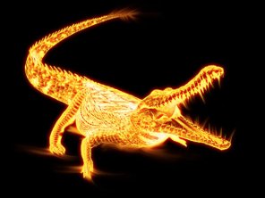 Create Flaming Crocodile
