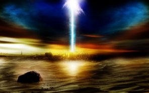 Create a Distant Desert City Scene with Energy Ray Blast in Photoshop