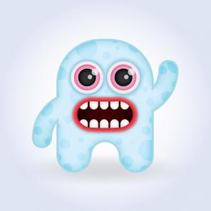 Create a Cute Baby Monster Character in Illustrator