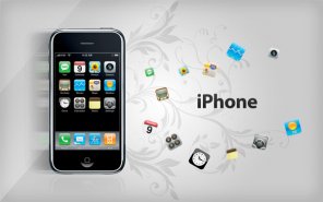 Create an iphone ad design using photoshop