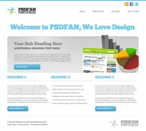 Design a Super Clean Blue Portfolio Website