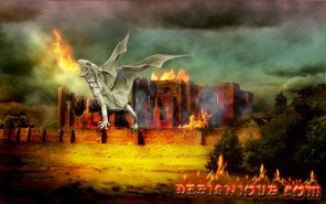 How to Create a Dragon on a Burning Castle
