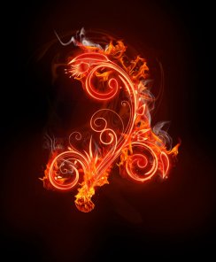 Burning flower in photoshop