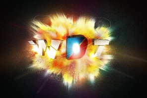 3d explosion using the brush and smudge tool