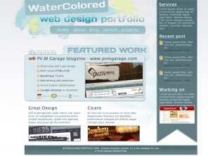 Create a Nice Web Portfolio Design with a Watercolored Background in Photoshop