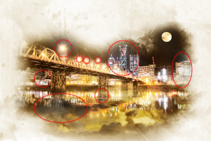 Rose City Watercolor Tutorial