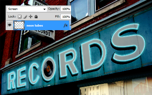 Neon Records - Animated Neon Sign Photoshop Tutorial 10