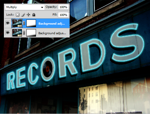 Neon Records - Animated Neon Sign Photoshop Tutorial 13