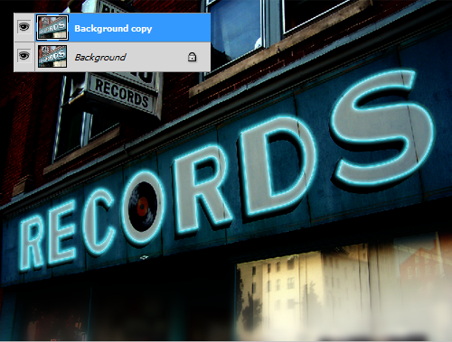 Neon Records - Animated Neon Sign Photoshop Tutorial 14