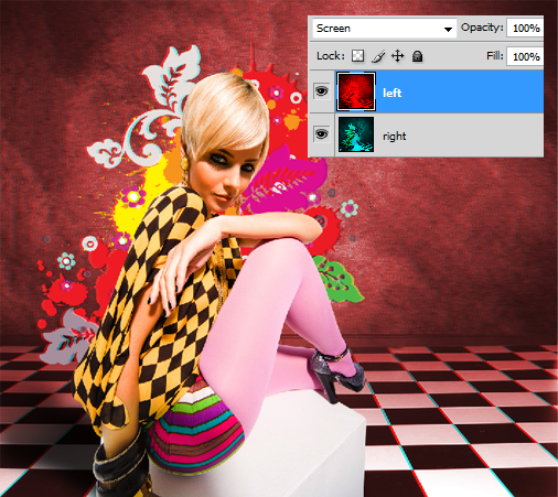 Fashion Victim - 3D Anaglyph Photoshop Tutorial 15