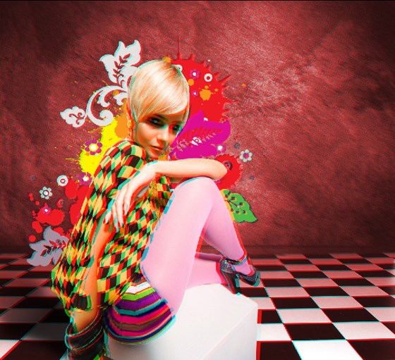 Fashion Victim - 3D Anaglyph Photoshop Tutorial 16