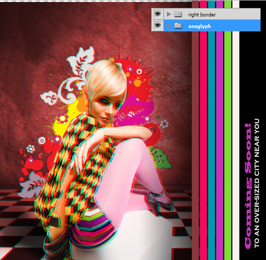 Fashion Victim - 3D Anaglyph Photoshop Tutorial 20