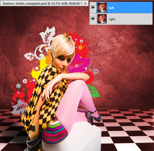 Fashion Victim - 3D Anaglyph Photoshop Tutorial 6