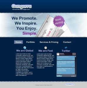 Create a sleek web 2 0 style website layout