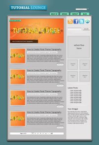 Web Design Blog Layout with 3D Details Using Photoshop