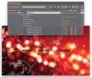 3D Motion and Position of Text Characters with After Effects