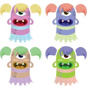Create a cute monster girl in Illustrator