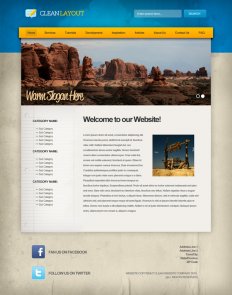 Design a trendy yet professional website layout