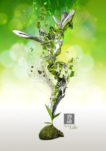 Creating an Abstract Ecology Scene with 3D Render