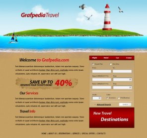 Design a Travel PSD Layout with Adobe Photoshop