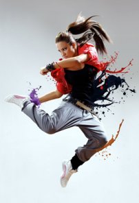 The dancer dynamic liquid splash