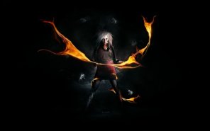 Design a Dark, Super-Natural Magic Figure with Fire Element in Photoshop