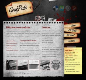 Create a Grunge Personal Portfolio Layout